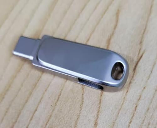 USB Flash Drive 64 GB 2.0 2 in 1 Type C USB Flash Drive 64 GB Type C USB 2.0 Waterproof Metal Pen Drive 64 GB for PC/Laptop/Smart TV/Car Radio/Smartphone/Chromebook/MacBook Pro etc. (Silver)