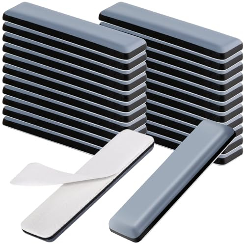24 Pieces Teflon Self-Adhesive Furniture Sliders 70x19mm Rectangle | Self-Stick Furniture Glides PTFE Self Adhesive Furniture Slider Furniture Moving Pads for Carpet Chair Sofa Hard Wood Floor