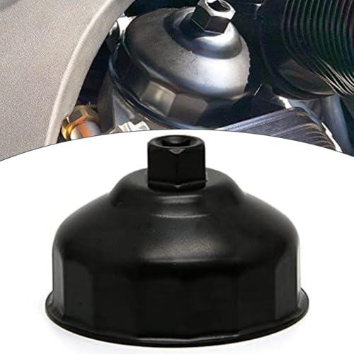 Tidevib Oil Filter Cap Wrench Removal Tool, 86mm 16 Flutes, Compatible with Mercedes 3 Series Bluetec and for BMW 3 Series, 3/8 Inch Drive