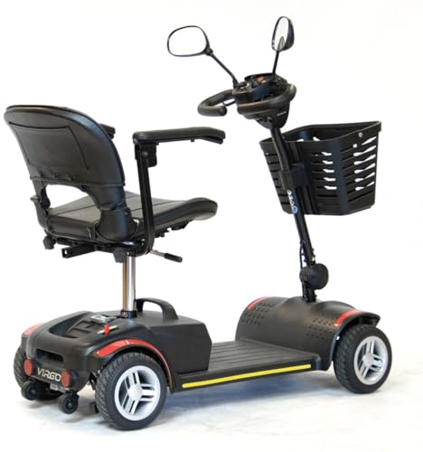 Roma Virgo Boot Scooter – Compact 4mph Mobility Scooter with Detachable Battery, Swivel Seat & Fold-Down Armrests