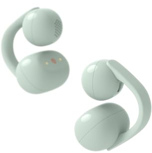 Sony LinkBuds Clip Open-Ear Headphones, Comfortable Clip-On Design, 3 Listening Modes & Rich Sound, IPX4, Clear Calls, iOS & Android – Green (Renewed)