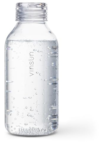 VINSUN Trinkflasche 750ml transparent Tritan - Kohlensäure geeignet | Wiederverwendbar, BPA frei, auslaufsicher - Leichte Wasser Flasche für Sport, Outdoor, Schule, Uni, Fahrrad, Büro, Gym