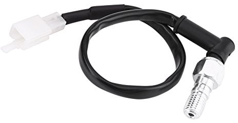 Qiilu Motorrad Bremslichtschalter, Universal Motorrad Hydraulische Bremsdruck Rücklichtschalter Hohlschraube(M10*1.25MM)