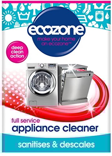 EcoZone Full Service Appliance Cleaner, Washing Machine & Dishwasher Maintenance, Ultra Deep Machine Clean, Sanitiser Deodoriser & Descaler, Limescale Remover Detergent, Natural Vegan Eco Friendly