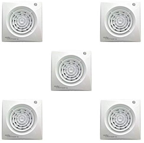 Pack of 5 x Envirovent SILENT-100PIRSilent Extractor Fans with PIR/Timer SIL100PIR