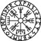 Samunshi® Aufkleber Vegvisir mit Runen C Vikings Wikinger für Auto Motorrad in 11 Größen und 25 Farben (10x10cm schwarz)