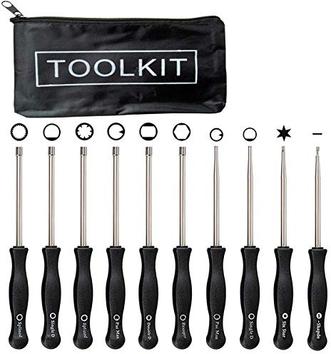 LIYYOO Carburetor Adjustment Tool Kit 10 Pcs Screwdrivers for Common 2 Cycle Small Engine STIHL Poulan Husqvarna MTD Ryobi Homelite Trimmer Weed Eater Chainsaw Carb Tune up Adjusting Tool
