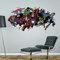 Wandtattoo, Superhelden, 3D, Spiderman, Hulk, Batman, Captain America, Deadpool, Ironman, Wolverine, ThorMarvel, Größe M, 100 x 48 cm