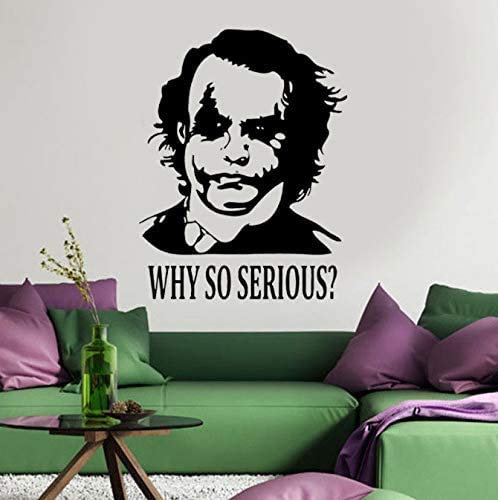 Joker Wandtattoo Comics Superhelden Aufkleber Wanddekoration Vinyl Kunst Kinderzimmer Dekor Wasserdichte Aufkleber Klebende Vinylrollen 42X54Cm