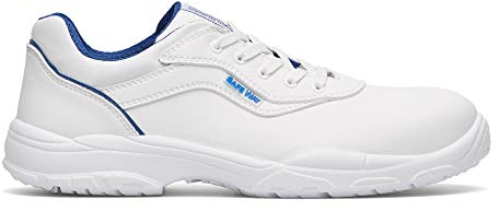 Exena Zapatos de trabajo de seguridad S2 con cordones blancos con tapa protectora para alimentos, Gastro (Numeric_38), Blanco, 38 EU