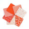 Namvo 7pcs 50 x 50cm Cotton Craft Material Patchwork Pattern Cloths DIY Handmade Sewing Quilting Fabric Different Designs Orange Tone