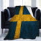 YuLiZP Decke Schweden Flagge Vintage Europa 203.2 x 152.4 cm Mikrofaser Reversibel Sommer Decke für Camping Twin/Full