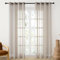 CUTEWIND Cortinas Salon Modernas 2 Piezas Cortinas Dormitorio Juvenil Beige Translucidas 140x245 cm, Cortina Visillo con Ojales para Habitacion Comedor Ventana Salón