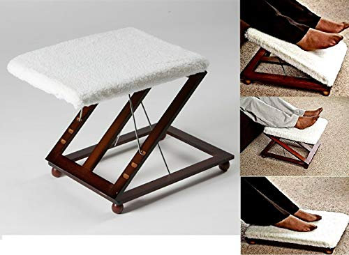 Repose-pieds réglable en hauteur et angle confortables en bois