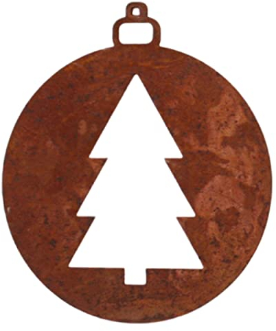 Rostikal Christbaumschmuck 7 cm Rost Deko Tannenbaum Geschenkanhänger Gartendeko Vintage