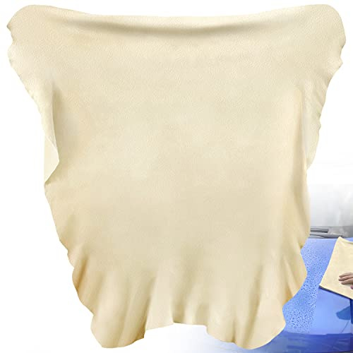 Tissu chamois pour voiture, serviettes de séchage extra larges de 95 cm x 66 cm, super absorbantes, non pelucheuses, pour fenêtre, sol, armoire, table, séchage des chiens et plus encore