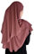 Yaqeen Hijab Kurzer Chiffon-Khimar, 2-lagig, Diamantschliff, Dreieck, Hijab, Muslimischer Schal, Kopftuch, Chadors, Arabien, islamisches Gebetskleid, muslimische Schals, rot, Einheitsgr��e