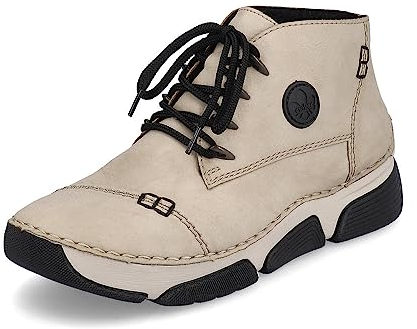 Rieker Mujer Zapatillas 45902, señora Zapatillas Bajas,Zapatos Bajos,Zapatos de Calle,de Ocio,Deportivos,Beige (Beige / 60),37 EU / 4 UK