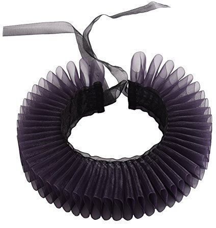 GRACEART Elizabethan Dickens Clown-Kragen mit Rüschenhals, dunkelviolett, Einheitsgröße