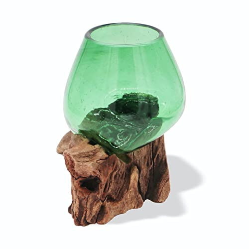 Ancient Wisdom Recycled Beer Bottles - Small Bowl on Wood