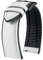 BINLUN Leder Uhrenarmbänder Silikon-Innenfutter Hybrid Elegant Schnellverschluss Lederarmband für Smartwatches Schwarze/Silberne Schnalle 6 Farben Herren Damen（Weiß,20mm,Schwarze Schnalle