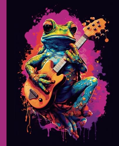 Composition Notebook - Journal – Diary: COLLEGE RULED NOTEBOOK | FROG | VIBRANT COLORS | RETRO | MUSIC | 120 PAGES | 7.5 x 9.25 INCHES | MATTE COVER | CREATIVE WRITING | JOURNALING | SCHOOL