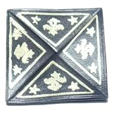 Lederware Faltbörse Lederbörse Geldbörse Portemonnaie Münzbörse Geldbeutel Marokko echtes Leder 7 x 7 cm Handarbeit