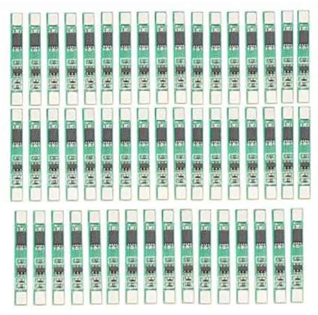 50 unidades 1S 3,7 V 3 A Li-ion BMS PCM Battery Protection Board 18650 batería de litio