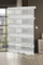 PlisseeOnline Doppelrollo Klemmfix ohne Bohren Grau Silber mit Muster und Perlen Duo Rollo für Fenster und Türen Plissee Rollo Gardine 130 x 150 cm Blickdicht Klemmrollo mit Perlen Seitenzugrollo