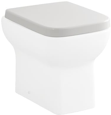 Copriwater originale per vaso filomuro Ginevra, in termoindurente con chiusura soft-close e cerniere fisse in acciaio