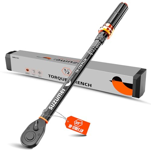SUZUME Torque Wrench 1/2 Drive (10-170 Ft. Lb/ 14-231 N.m) Loud Click