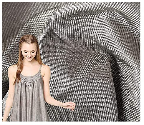 59 Inch / 1.5m Wide Faraday Fabric, Military Grade EMF RFID Anti-Radiation Protection Fabric for Radio Wave (Color : Silver, Size : 1.5 * 1m)