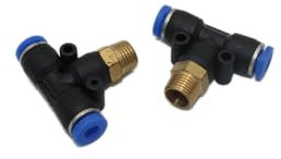 Raccordo pneumatico multiplo TE 1/4 – 4 mm IQS T aria compressa