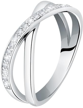 CHRIST Damen-Ring 925er Silber, recycelt Zirkonia 52, Silber 32027291