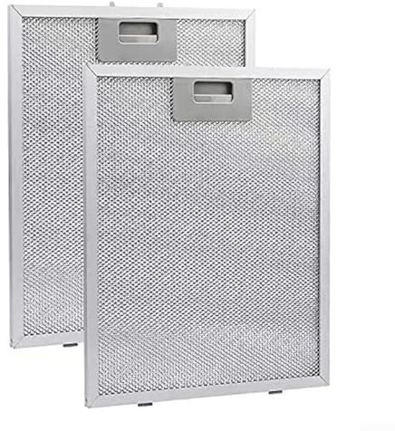 Paquete de 2 filtros de grasa de metal para campana extractora, filtros de grasa de metal para ventilación de extractores de cocina, 300 x 240 x 9 mm
