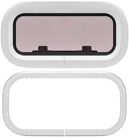 Qqmora Ventana de ojo de buey, resistente, sellada, resistente a la oxidación de 0 a 180 grados, construcción robusta, ventanas de buey para barcos, yates, piezas de repuesto