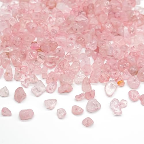 300 Stück Edelsteinperlen Mit Bohrung Edelsteine Mit Loch Unregelmäßige Edelstein Perlen Zum Auffädeln Edelsteinperlen Mit Loch Für Die Schmuckherstellung,Ohrringe,Ring,Diy-zubehör (Rosa)