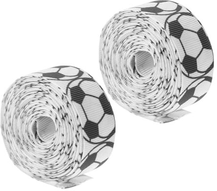 HAWILLOSCH 2rollen Fußball Schleifenband Breit Lang Langlebiges Diy Geschenkband Kreative Verpackungs Dekorationsbänder Für Basteln Kuchen Party Florales Zubehör