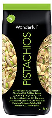 Wonderful Pistachios & Almonds Pistaches grillées & salées 1kg mûries sous le soleil californien