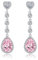 TOFBS Orecchini Pendenti Cuore Goccia Cristallo Zirconia Cubica Brillante Argento Eleganti Lusso Cerimonia Matrimonio Sposa