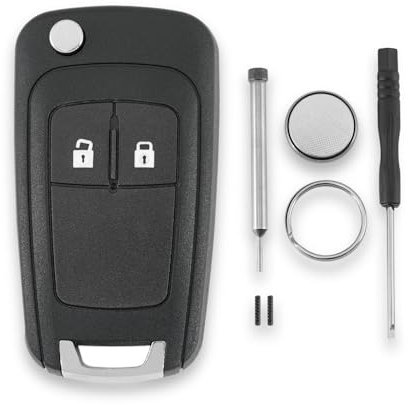 For Opel Vauxhall Adam Key Fob Mokka Key Astra J Key Vauxhall Insignia Car Key Astra J Key Vauxhall Viva 2 Button Car Case Shell with Battery CR2032 Pin Removal Tool