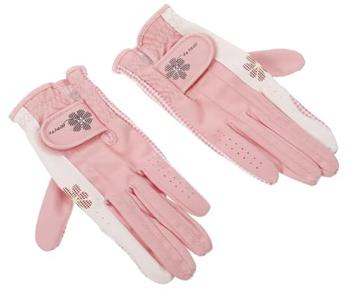 Damen Golfhandschuhe Rosa, Atmungsaktiv, Rutschfest und Verschleißfest