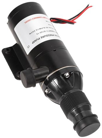 Brilluxa 12V 45LPM 12GPM Pompe à eaux usées auto-amorçante à faible bruit pour bateaux marins RV WC agricole Pompe d'égout RV Mount Macerator Pompe à eaux usées