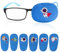 WUSJCOF 6 pièces Médical pour Amblyopie et Strabisme, Orthoptique pour Couvre Lunettes, Réutilisable Enfants, Papillocache-œil, Correction de l'Œil Paresseux,Couvrir l'œil gauche