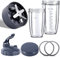 SGREHJDR Repuestos for licuadoras NutriBullet 600W/900W/PRO: Cuchilla extractora y Vasos Grandes de 32 oz y 24 oz