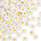 SUNNYCLUE 1 boîte de 150 perles de Marguerite en Verre au Chalumeau en Vrac Faites à la Main en Forme de Marguerites Florales Blanches à Ressort Plat en Cristal pour la Fabrication de Bijoux Bracelets
