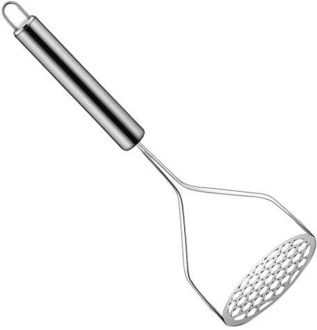 Potato Smasher, Stainless Steel Mud Crusher Hangable, Household Kitchen Gadget Manual Food Masher Utensil for Baby Food