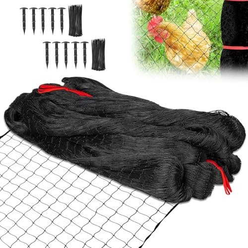 Vogelschutznetz Engmaschig 8x8m,Vogelabwehr Maschenweite 5cm Taubennetz Balkon,Schwarz,Hitzebeständiges und UV-Beständiges,Teichnetz Vogelnetz Hühnernetz
