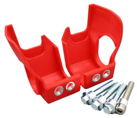 Motorcycle Front Fork Shoe Cover Lower Leg Guard Protector Compatible With XC XCF EXC EXCF SX SXF 125-501 TE FE TX FX TC FC(FST Red)