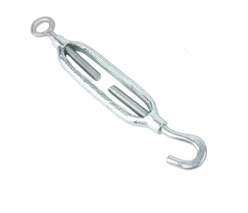 Tensores galvanizados M10, tensores de cable de acero ajustables, tensores de alta resistencia for tensión de cable, parasoles e instalación de carpas.(M10-eye-hook(1pcs))